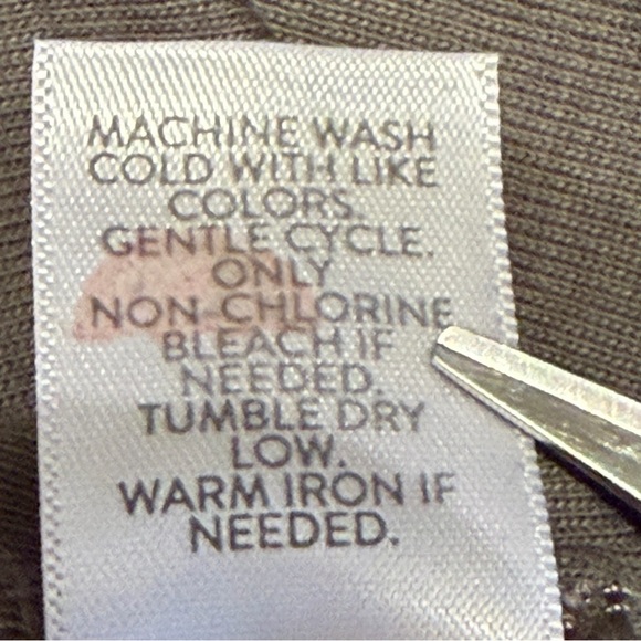 J Jill Shirt Womens Large Olive/Gray Pima Cotton 3/4 Sleeve V Neck Tunic Classic - Picture 9 of 10